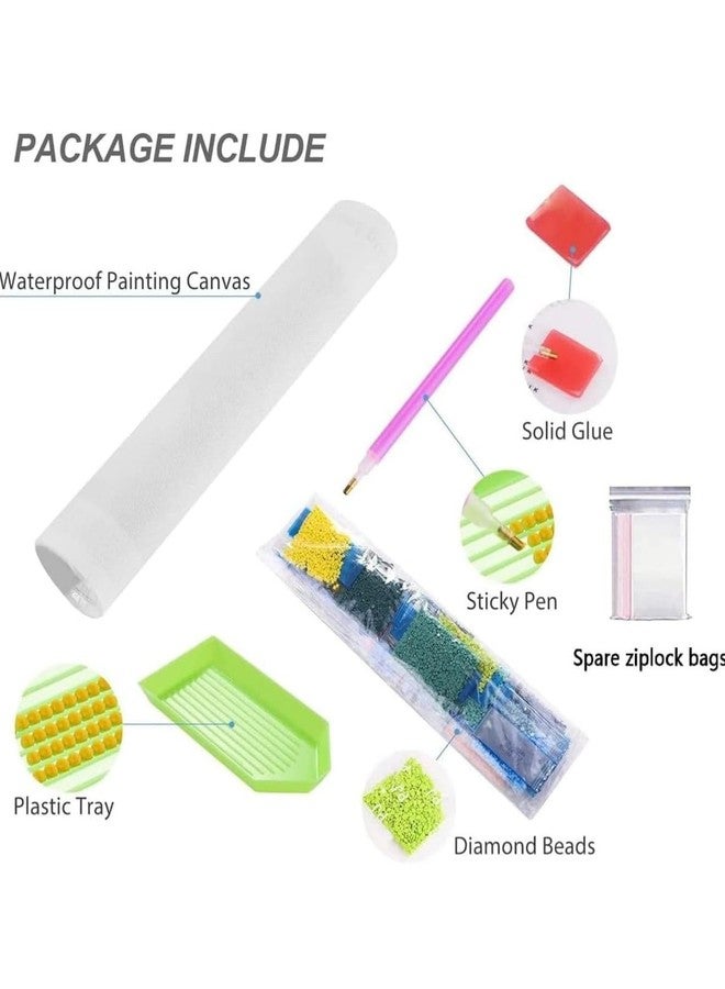 TREXEE Radhe Krishna DIY 5D Diamond Art Painting Kits for Adults & Kids Diamond Paint by Numbers Kit PNB, Stained Glass Full Drill Diamond Dots Paintings for Beginners (30X40 CM)(Unframed) - Image 2